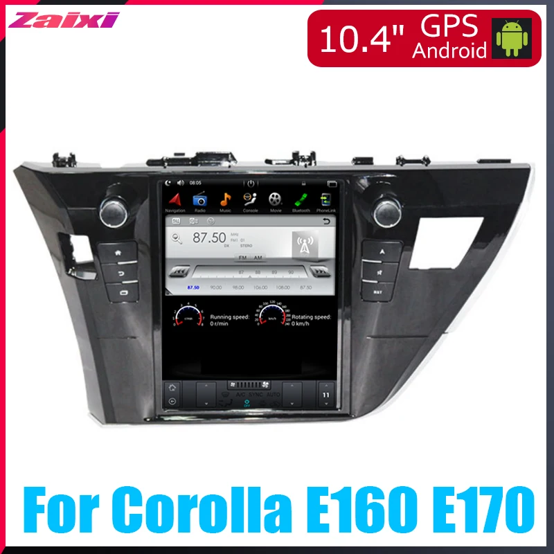 

ZaiXi 10.4 inch Big screen Tesla Screen Vertical Screen Android Car PC GPS Navigation For Toyota Corolla E160 E170 2013~2016