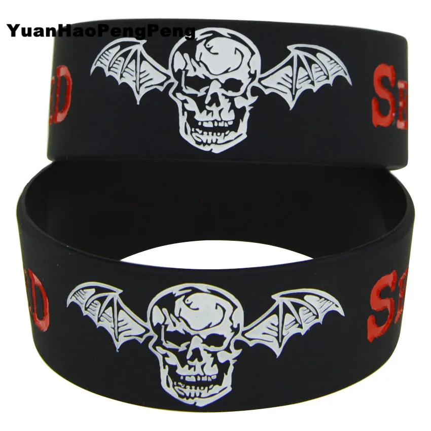 25 шт. 1 дюйм широкий силиконовый браслет Avenged Sevenfold резиновый новый металлический
