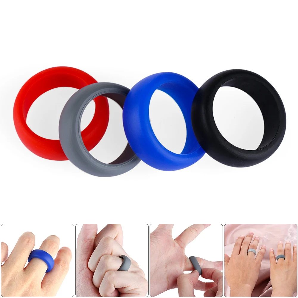 1PC Hot Unisex Silicone Elegant Flexible Rubber Band Ring Comfortable