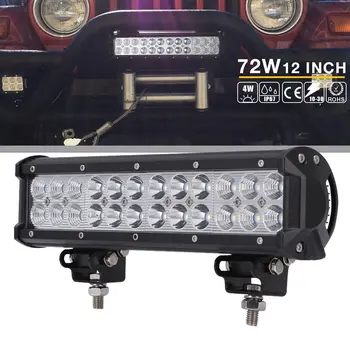 

12 Inch 72W LED Work Light Bar for Indicators Motorcycle Driving Offroad Boat Car Tractor Truck 4x4 SUV ATV 12V 24V super bright