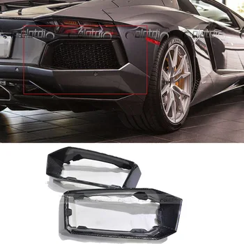 

OLOTDI Car Tuning Carbon Fiber Exhaust Frame Outlet Trim Rear Bumper Air Intake Vent For Lamborghini AVENTADOR LP700-4