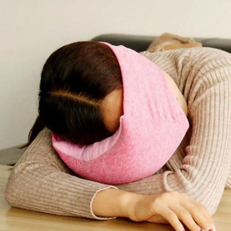 Travel Pillow Adult Neck Protection Pillow Eye Mask Nap Safety Strap Pillow Seat Support Cushion