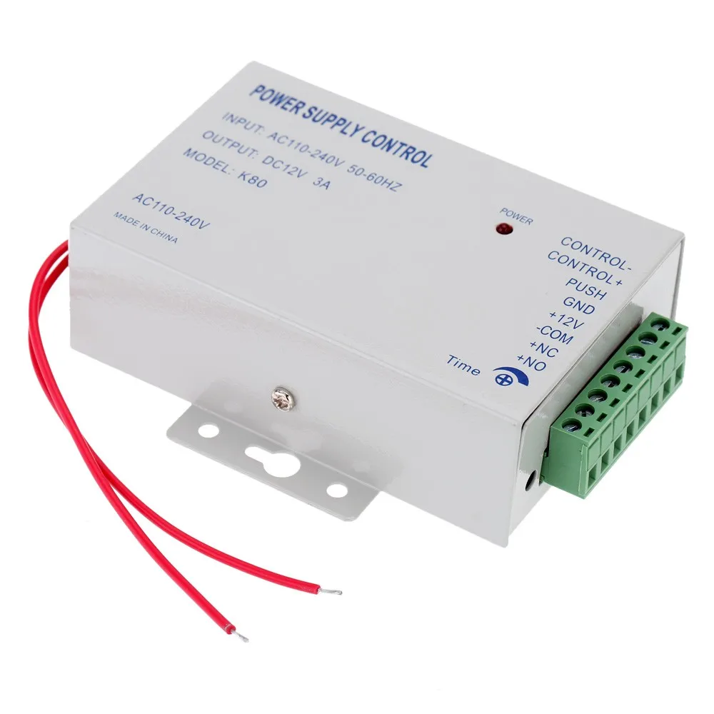 DC 12V3A Door Access Control Power Supply for Entry System Lock RFID Reader Bell