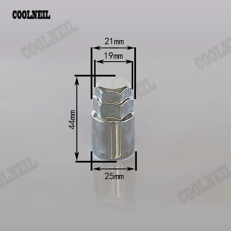 Аксессуары JDM противоугонные гайки M12 * 1 25 колеса стопорные с ключом серебряные