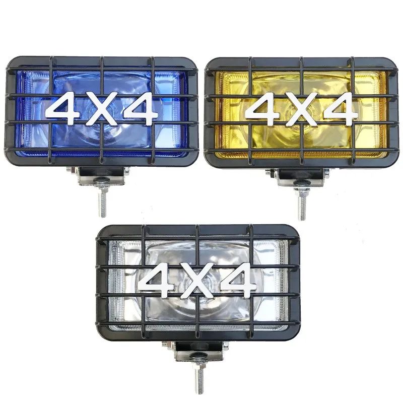 

Pair 12v 55W Halogen bulb 4x4 Car truck Spotlight Offroad Auto headlight ATV Tractor 4WD UTV Trailer RV Auxiliary fog light lamp