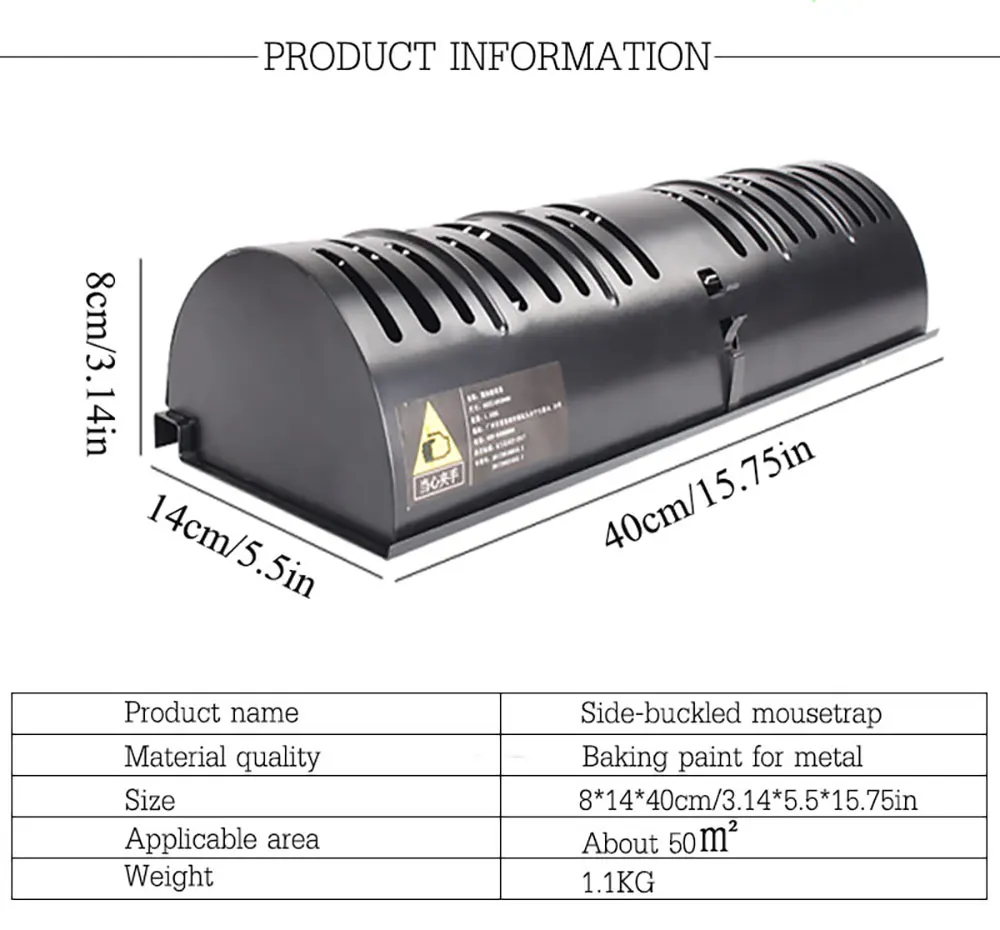 Новая крысиная Ловушка с боковой пряжкой, ловушка клетка для животных, автоматическая крысиная ловушка, выпечка, краска для металла, ловушка для ловли рыбы, домашняя мышка-убийца