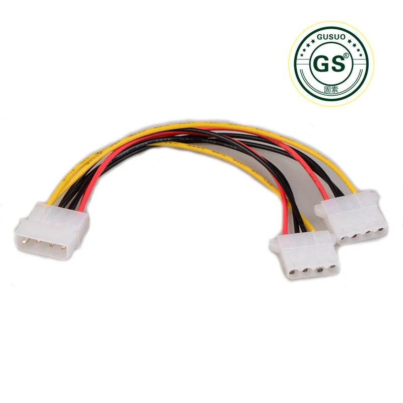

GuSou 4 Pin IDE 1 to 2 Molex Power Supply Y Splitter Extension Cable
