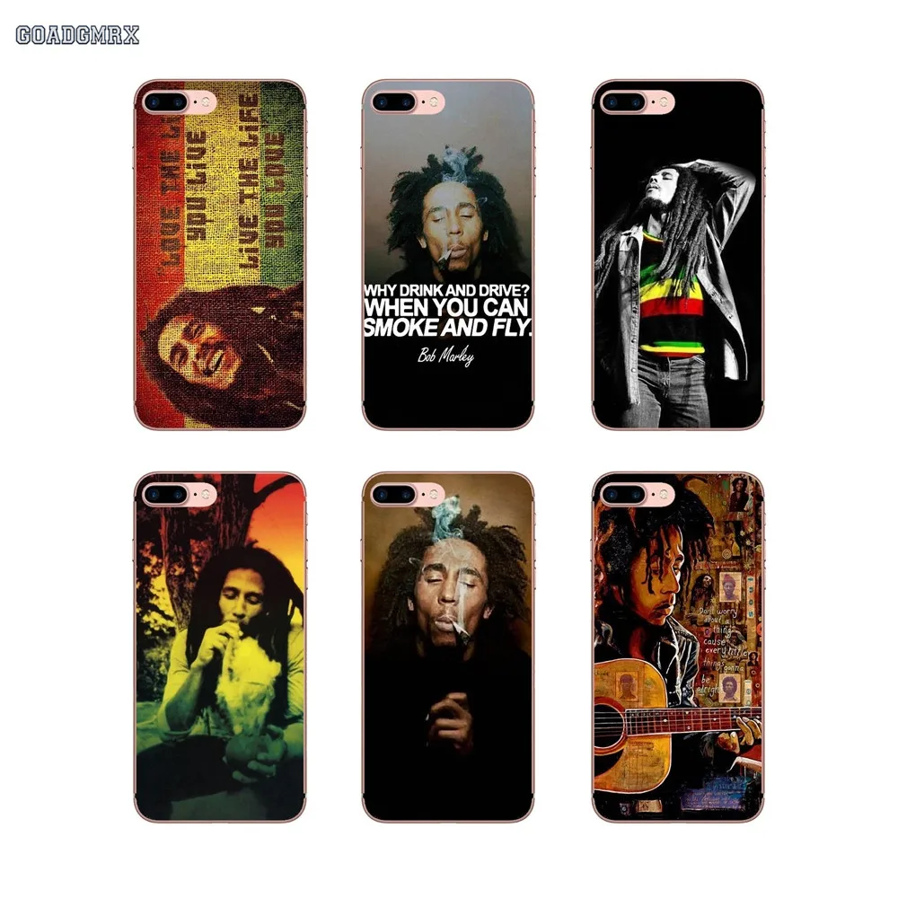

Transparent Soft Cases Covers For iPhone 6 6S 7 8 Plus X XS MAX XR 4 4S 5 5S SE 5C Bob Marley Lion Rasta