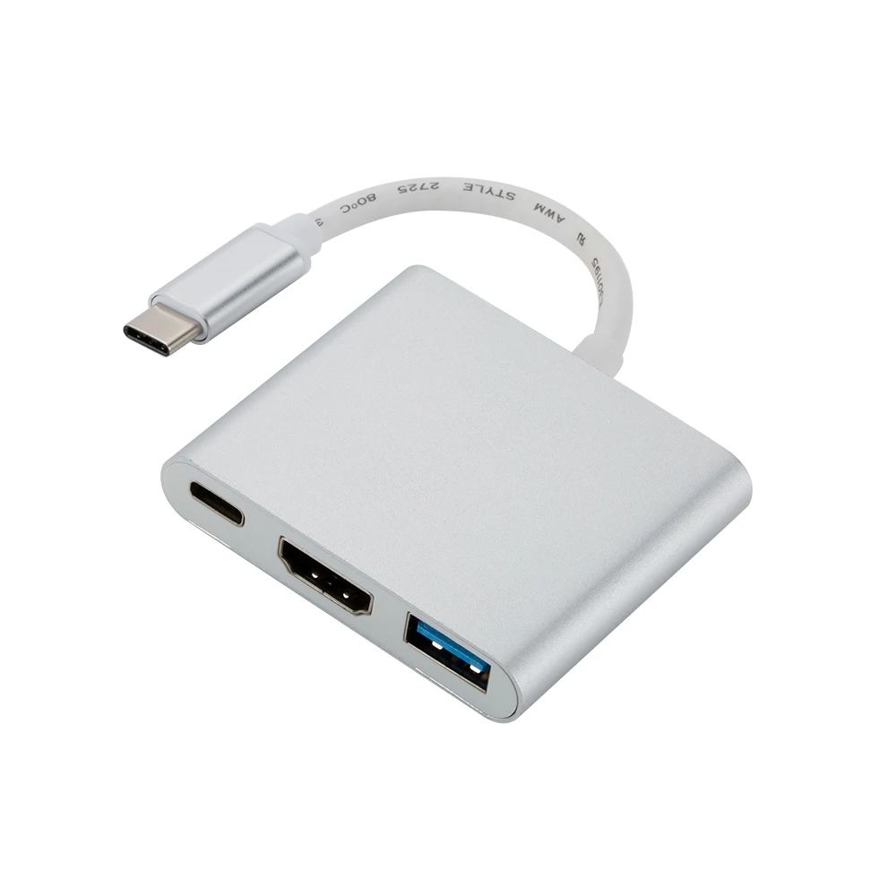 USB-C usb адаптер цифровой AV многопортовый адаптер type C к HDMI USB 3,0 кабель для зарядки адаптер USB-C 3,1 конвертер для Macbook