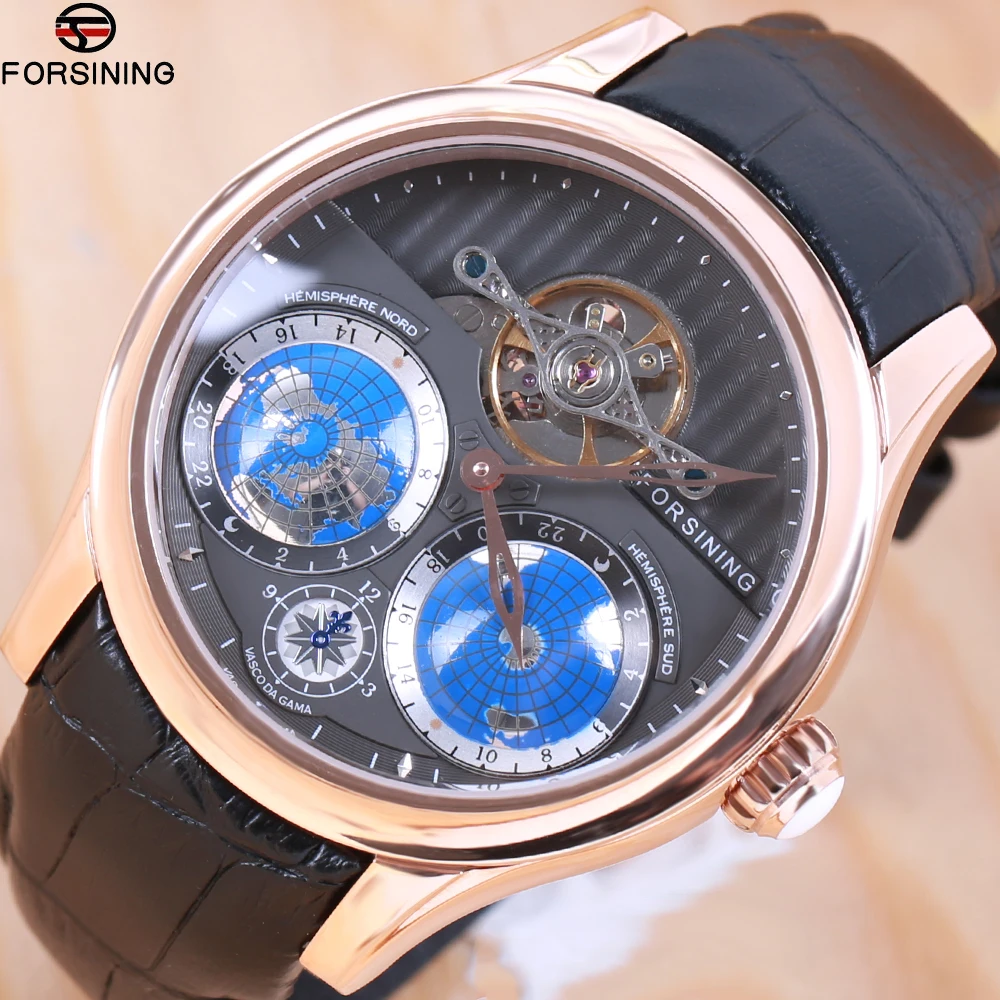 Forsining 2018 Earth Real Tourbillion Multi Dimensional Designer Mens Forsining 2018 Earth Real Tourbillion Multi Dimensional Designer Mens