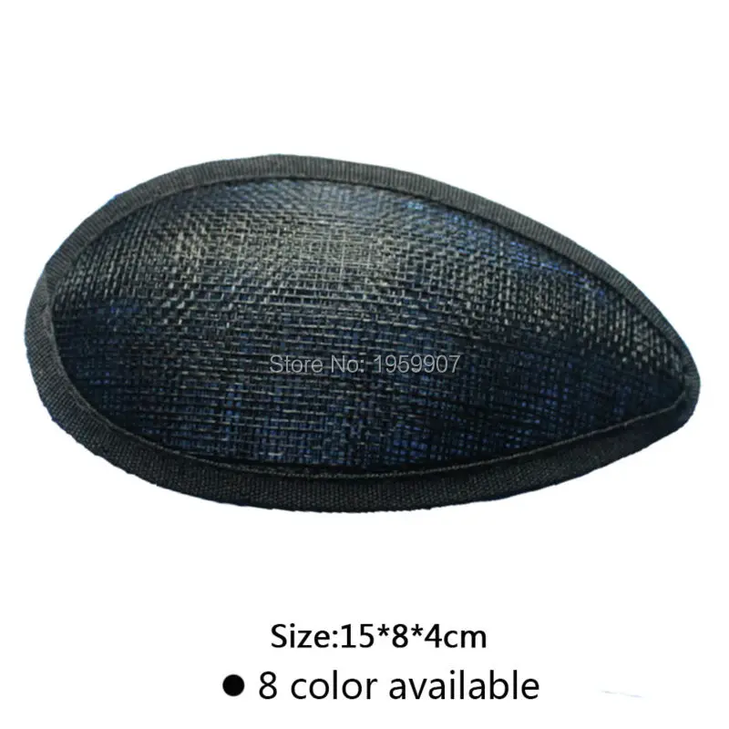 

15*8*4cm Teardrop Hat Form Teardrop Sinamay Base For Headwear 20 pcs/lot #8 Color