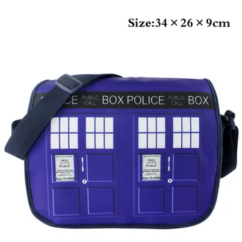 

Doctor Who Backpack Police Box Loungefly PU Backpack Messenger Bag Schoolbag Shoulder Bag