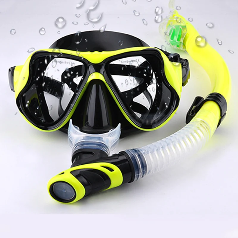 Маска для подводного плавания, ныряния с дыхательной трубкой анти-противотуманные очки комплект Силиконовые Плавательные заводь для рыбной ловли оборудования Для мужчин t HD очки для дайвинга подводного плавания для мужчин и женщин