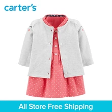2pcs polka dot kitty face with 3D ears Dress Cardigan Set Carter s baby girl fall