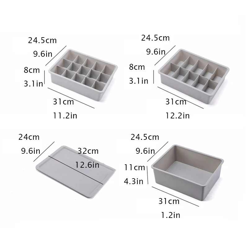 Пластиковый органайзер для нижнего белья, коробка для шкафа, галстуки для бюстгальтера, чехол для хранения с крышкой, контейнер, ящик, носки, разделитель, ящики