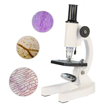 200X лабораторный монокулярный Биологический микроскоп с 5 шт, сборный образец для студентов, школьный научный эксперимент