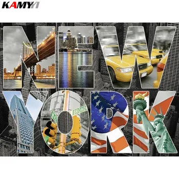 

Full Square/Round Drill 5D DIY Diamond Painting "New York&Paris" Embroidery Cross Stitch Mosaic Home Decor Gift HYY