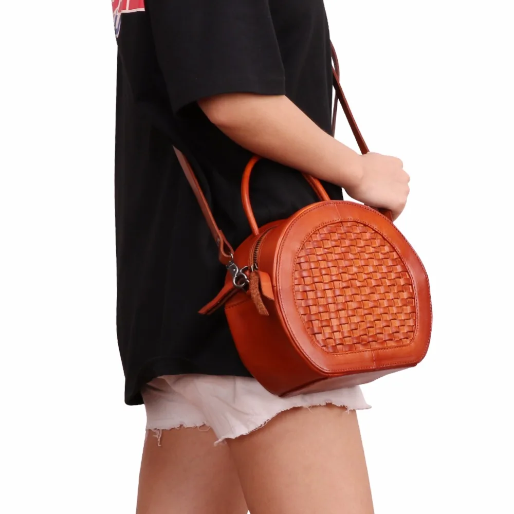 

Women's Handbags Genuine Leather Bags Kniting Messenger Bags Small Shell For Female Shoulder Bag Party Laptop Tote Crossbody Bag