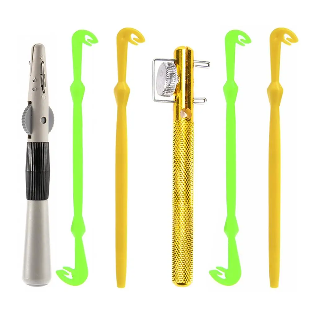 

3pcs Aluminum Alloy Fishing Tackle Hook Tier Fishing Line Tying Tool With Sub-line Tie Knots Tie And Loop Tyer Fishhook Remover