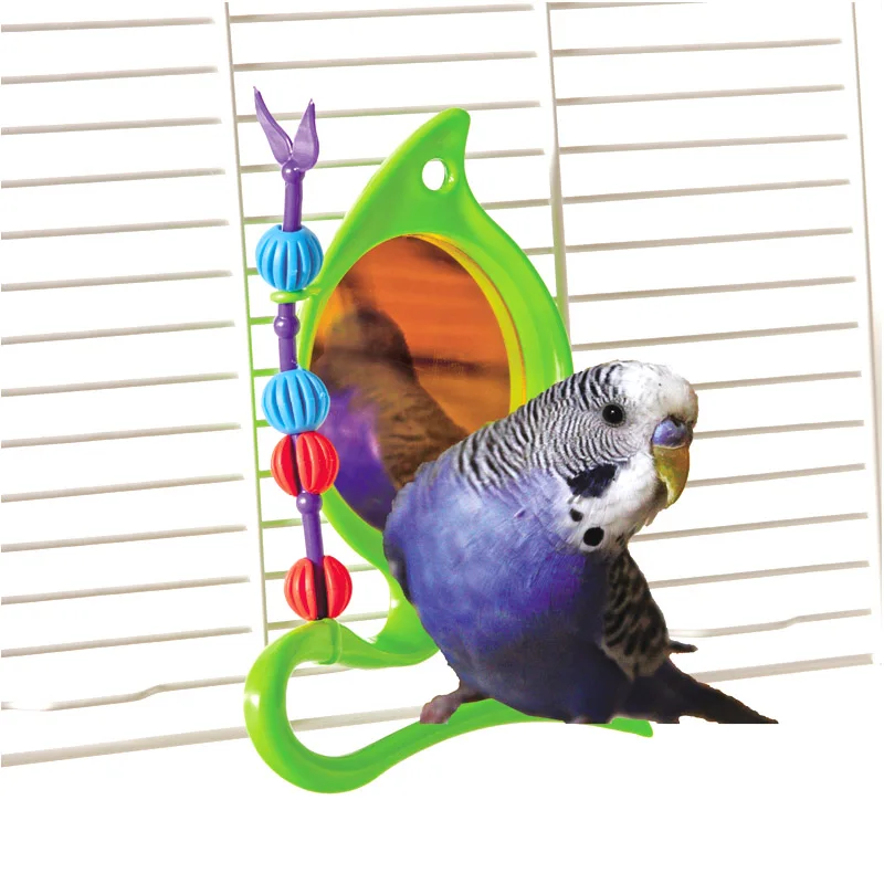 

CAITEC Bird Toys Parrot Mirror Platform Parrot Cage Toys Suitable for Small Parrots