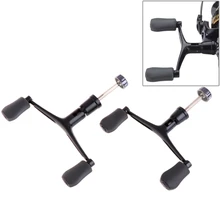 1 шт. рыболовная Ручка Катушка двойная ручка Замена прядильные принадлежности алюминиевый сплав