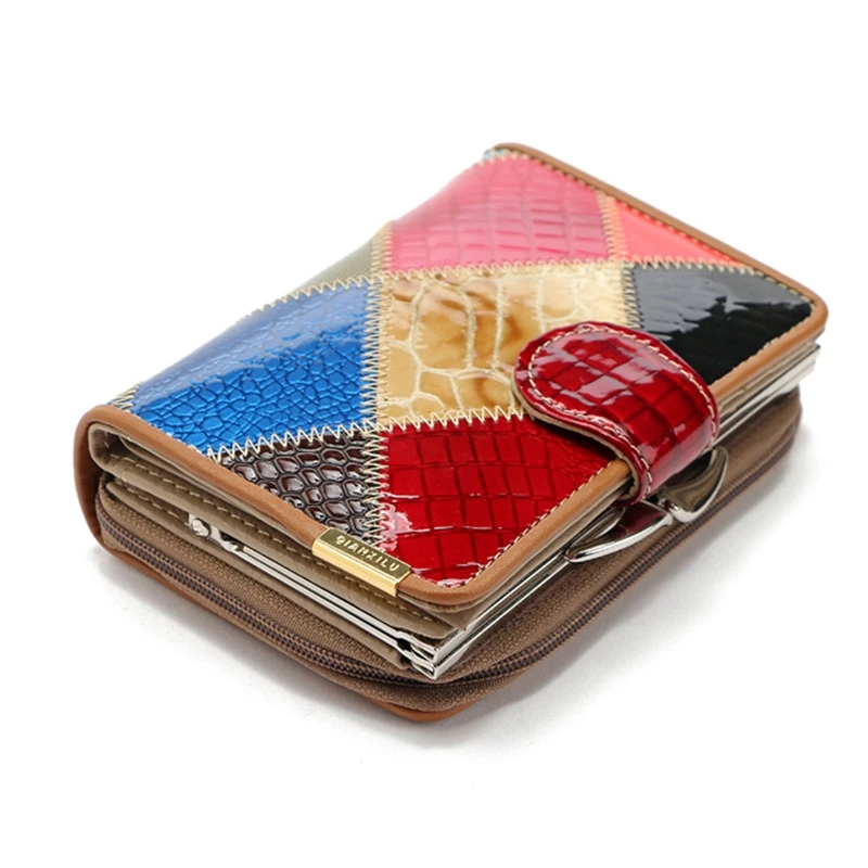 Brand Women Wallets Genuine Leather Wallet Designer Women Wallets Plaid Fashion Lady Purse High Quality Small 