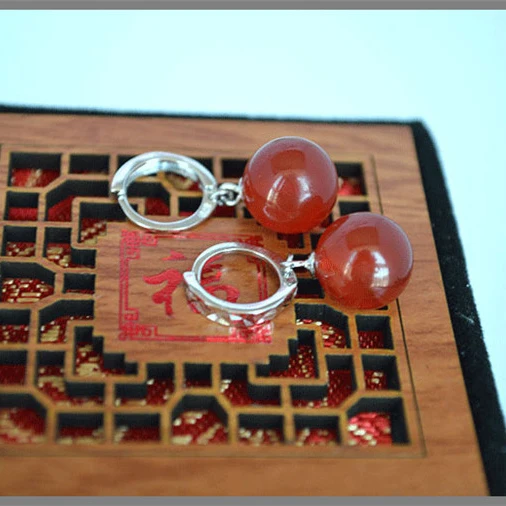 Серьги подвески из серебра 925 пробы 8 мм 3 цвета|jewelry cobalt|earrings pandaearring rack |