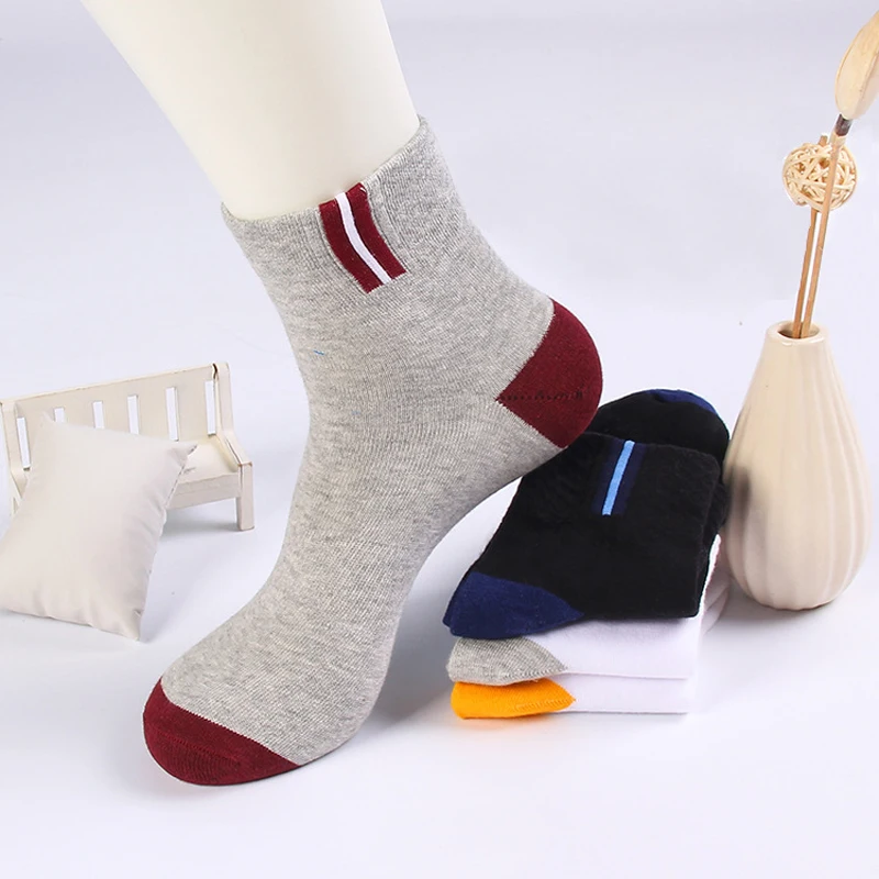 1Pair Casual Men Cotton Ankle Socks for Men's Short Short Socks Male