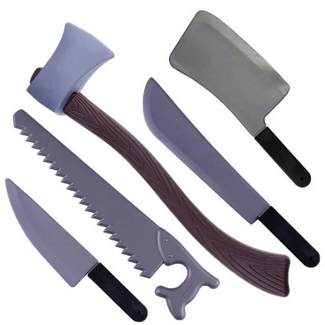 Halloween Kids Tricky Toys Plastic Knives Fruit Knife Weapon Props