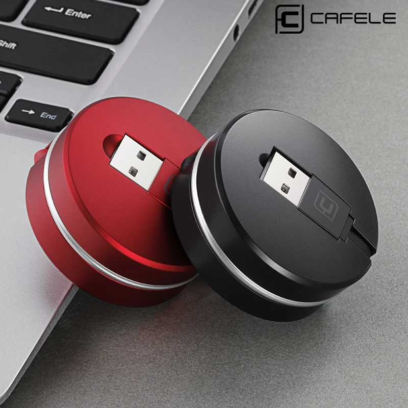 CAFELE Cable de Carga USB para el iphone 7 6 6 S Plus 5 5S Data Sync Cable USB para el iphone Mini Teléfono Portátil Retráctil Cables