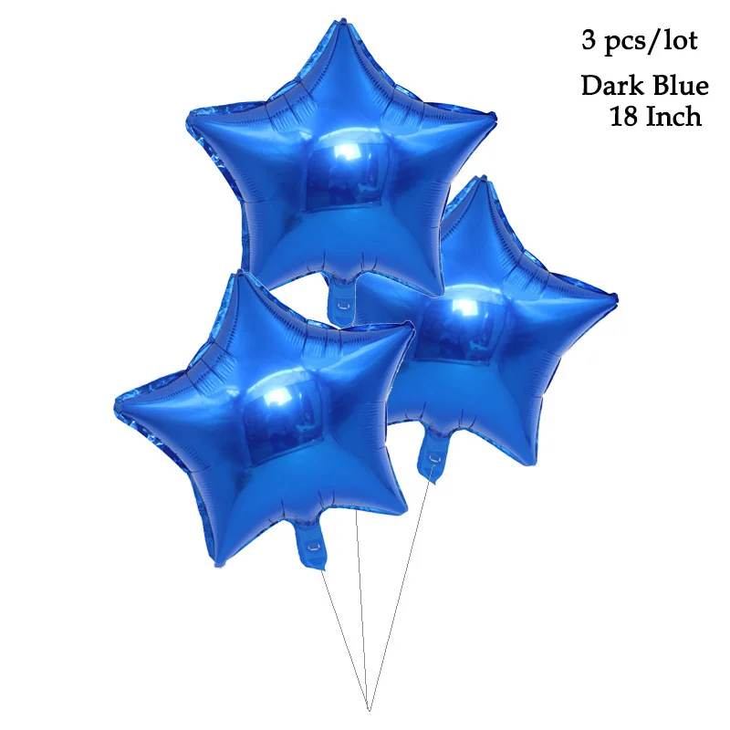 1st на день рождения воздушные шары От 1 до 9 лет на день рождения воздушные шары Для мальчиков и девочек дети баннеры для дня рождения вечерние украшения шарики в форме цифр - Цвет: star dark blue