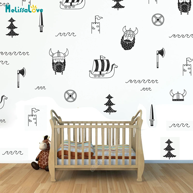 viking themed baby room