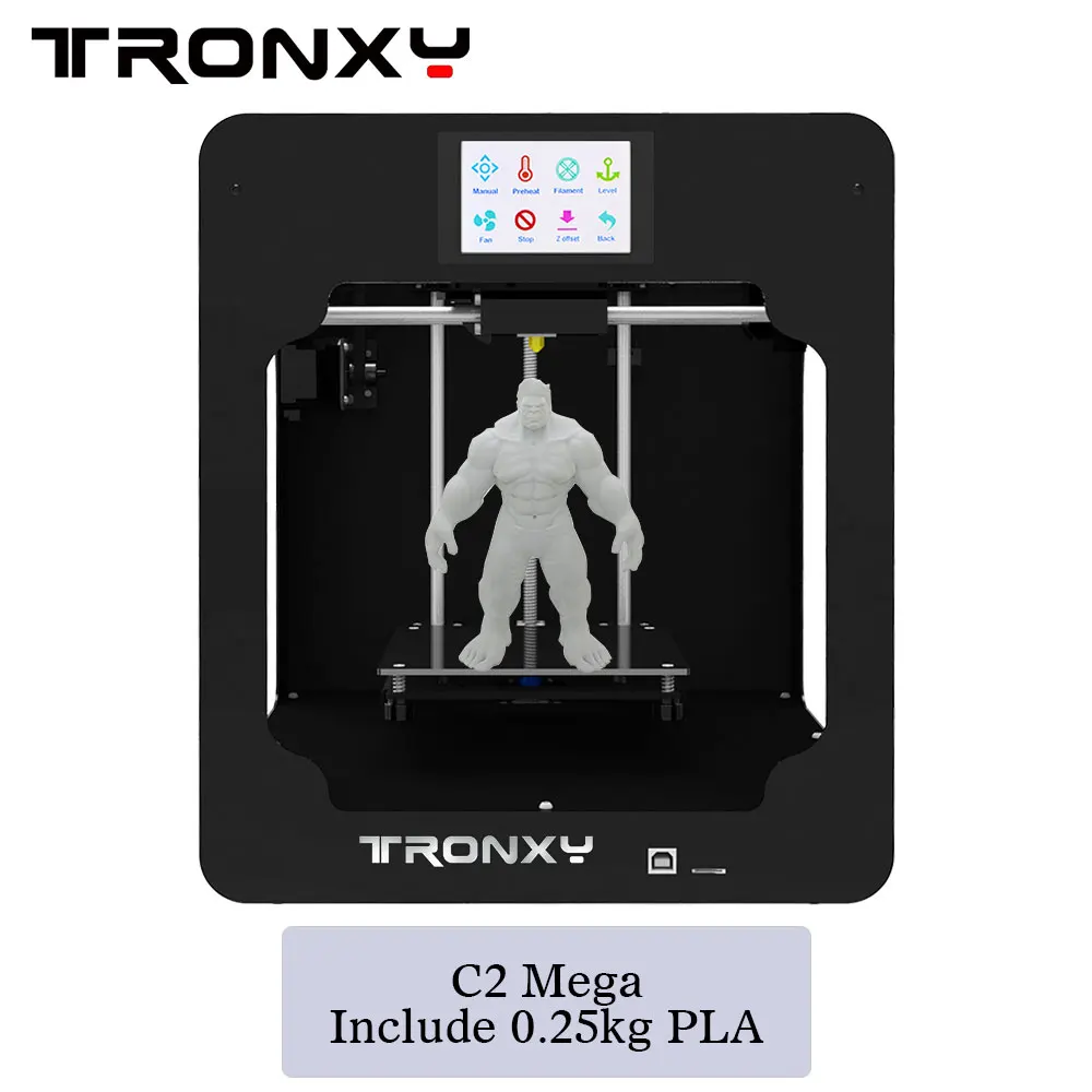 Best Price Smart Assembled 3D Printer Tronxy C2 For Educators and Innovators 3.5 Inches Touch Screen 8G SD Card 0.25kg filament as gift Best Price Smart Assembled 3D Printer Tronxy C2 For Educators and Innovators 3.5 Inches Touch Screen 8G SD Card 0.25kg filament as gift