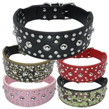 2018 Fashion PU Leather Pet Dog Collar With Simple Style For Large Medium Dogs Pet Supplies