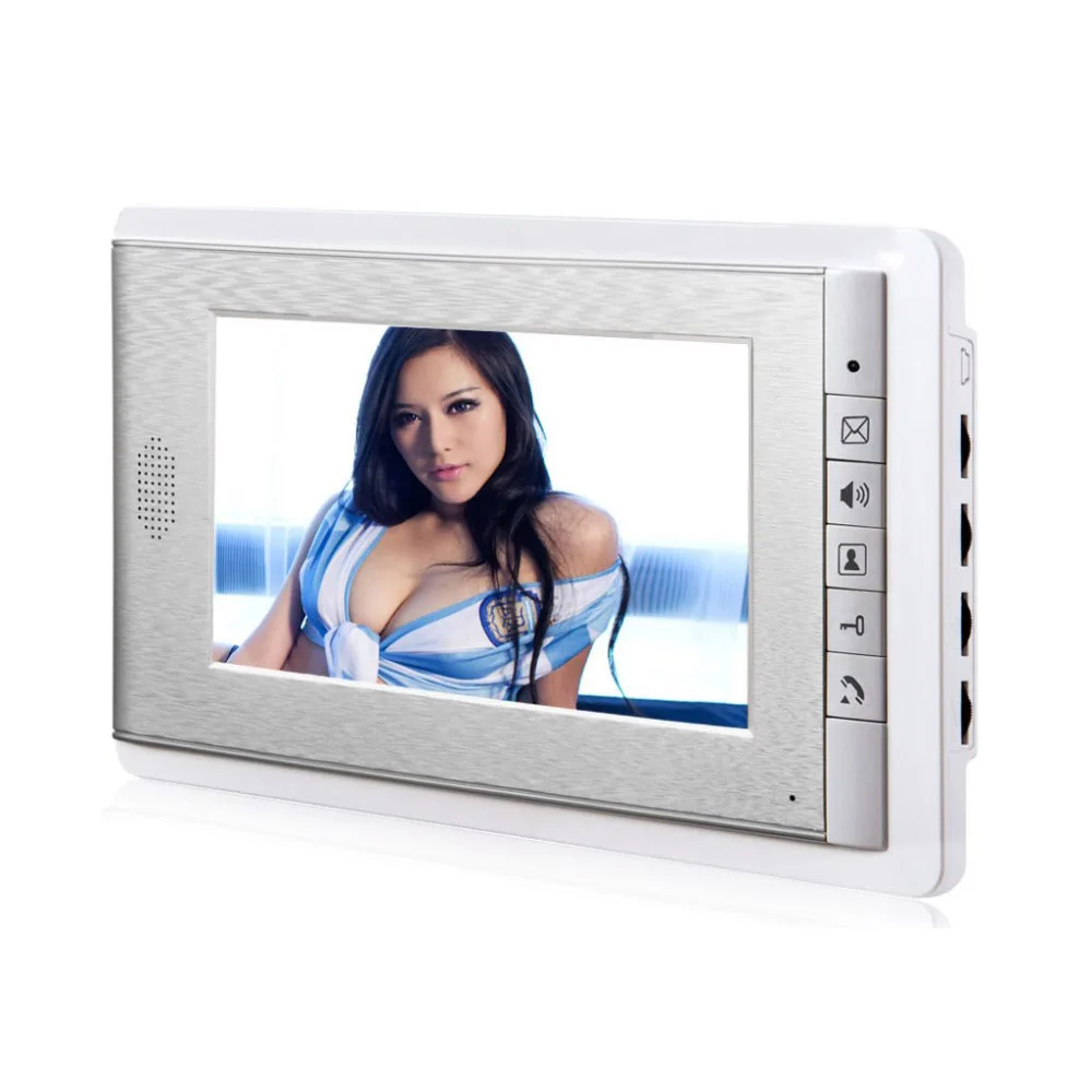 Best 7 inch Color LCD Screen 2 Way Hands Free intercom Video Door Phone Doorbell Monitor Wired,Support Monitoring, Unlock,Intercom