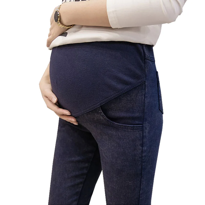 Elastic Waist Pants For Pregnant Women Clothes Maternity Jeans Gravida ...