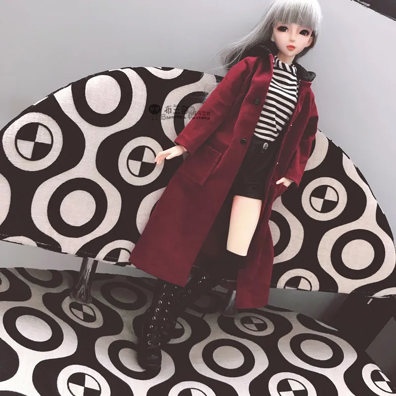 Одежда для куклы BJD пальто кожаные брюки крутой сексуальный Повседневный костюм 1