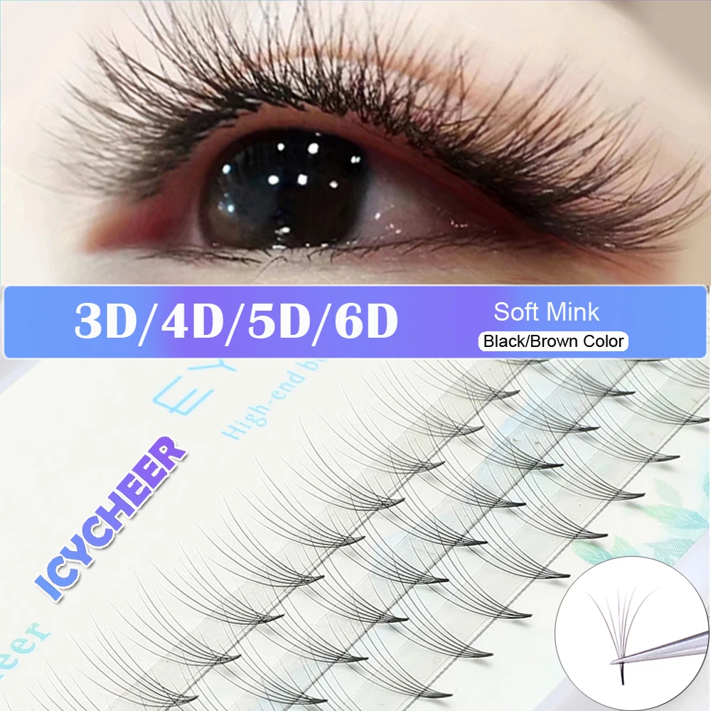 Индивидуальные Кластерные ресницы ICYCHEER 3D/4D/5D/6D российские бриллианты