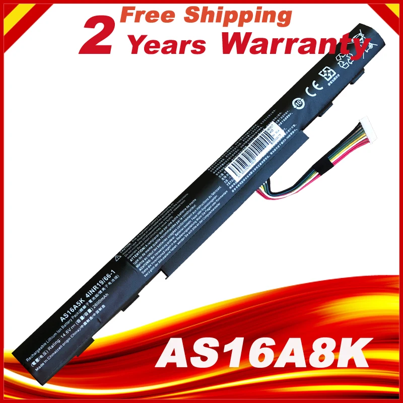 Аккумулятор 14 8 в для ноутбука Acer AS16A5K AS16A7K AS16A8K Aspire E15 E5 475G 523G 553G 573G 575G 774G|battery for acer