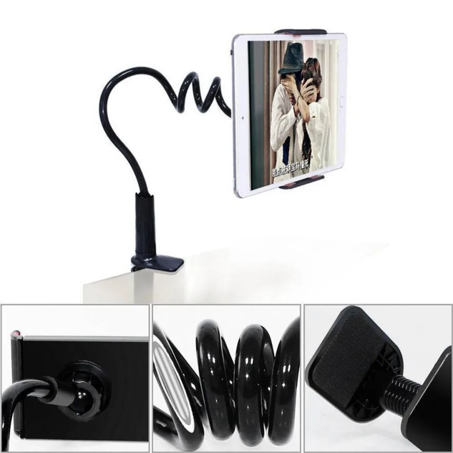 Neue Ankunft 1 stück Universal 360 Flexible Tisch Stehen Halterung Faul Halter Für Telefon Ipad Tab