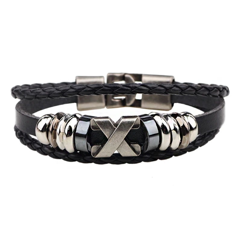 Cc191 Western Fashion X Beaded Bracelet Homme Leather Femme Cc191 Western Fashion X Beaded Bracelet Homme Leather Femme Woven Mens Bracelets For Women Braclet Pulsera Bijouterie In Charm From