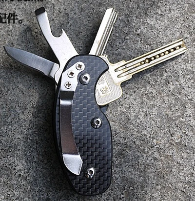 EDCGEAR легкий Карманный держатель для ключей может вмещать до 5 из углеродного