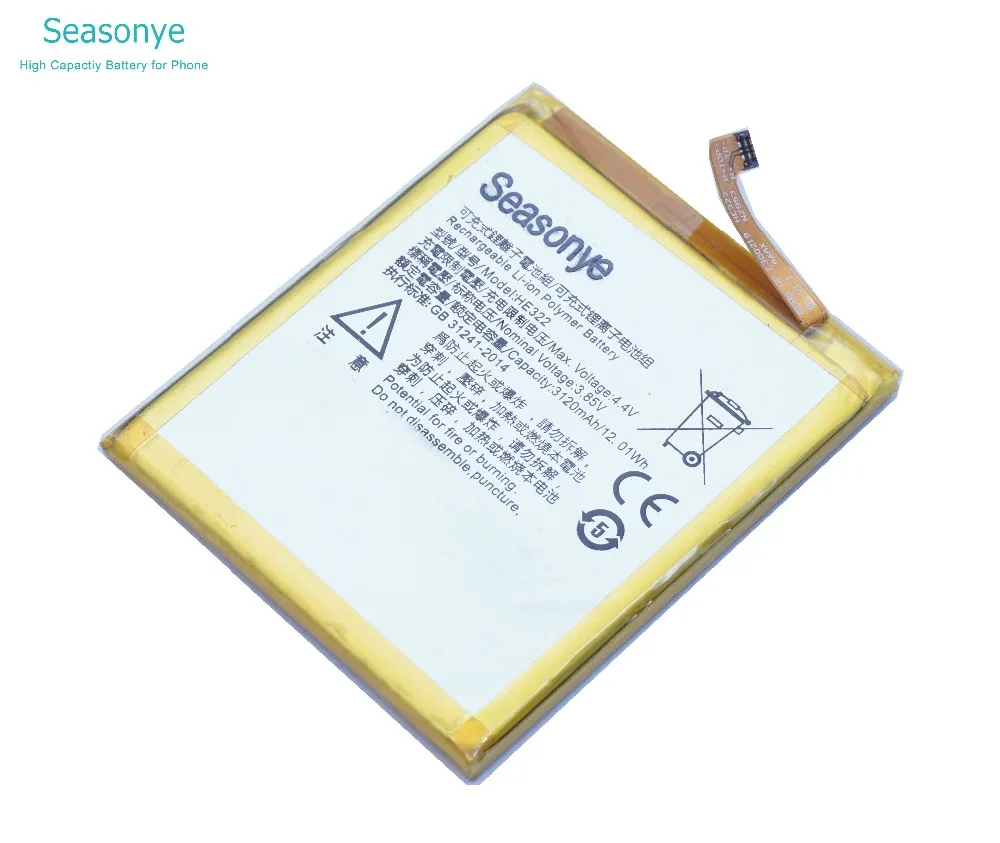 Seasonye 3120 мАч/12.01Wh HE322/HE 322 сменная батарея для телефона Nokia HE322 Batterie Bateria Batterij 10