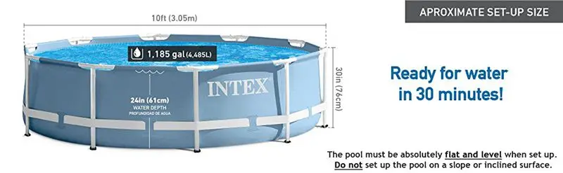 10ft x 30in Intex Призма рамка для бассейнов круглая форма металлическая стальная рама Бассейн семейный бассейн детский бассейн с фильтрующим насосом