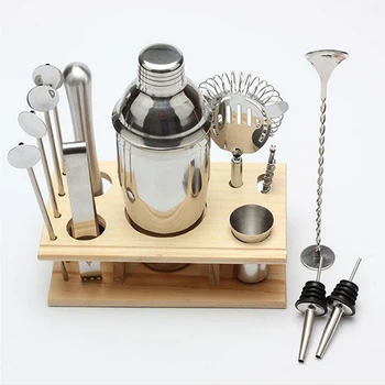 

14-Piece Cocktail Shaker Bar Set Stainless Steel Bartender Kit Mixer Drink Bartender browserKit Bars Set Tool Accessories Tools