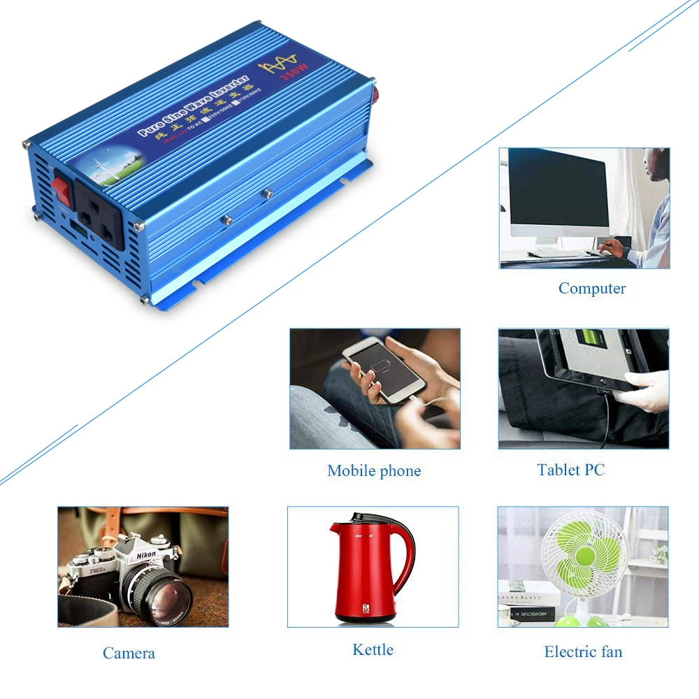 350w  Dc 12V to Ac 220v pure sine wave 350w solar off grid inverter micro any power inverter car power supply
