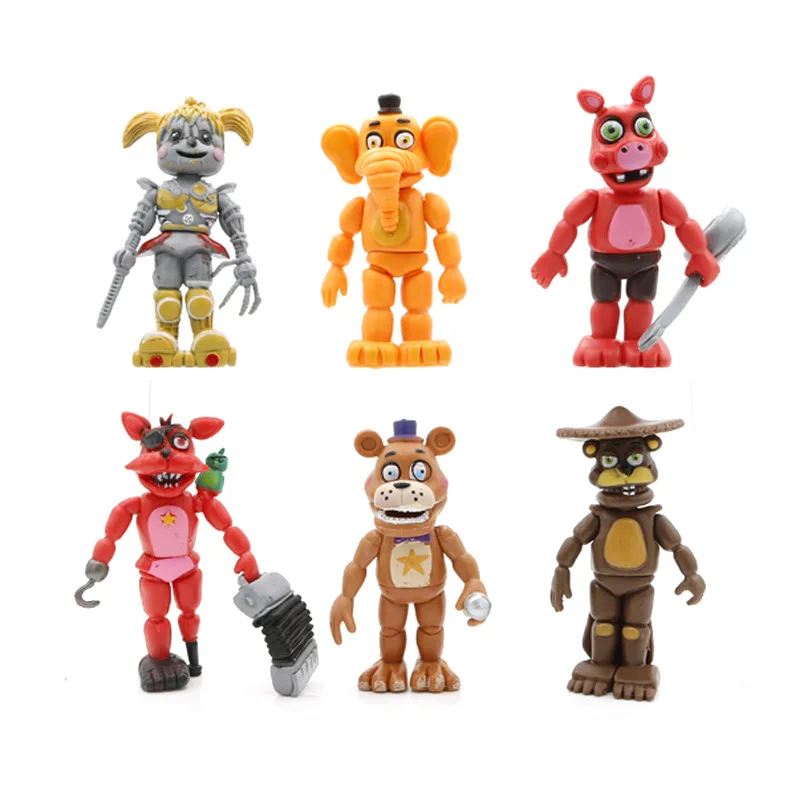 6 шт./компл. аниме Five Nights At Freddy's экшн фигурка игрушки подвижные суставы Foxy Freddy