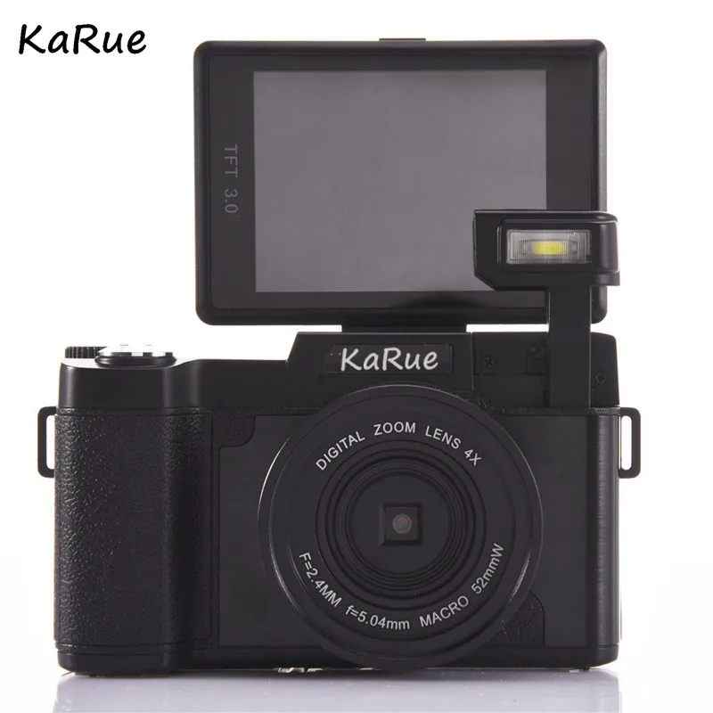 

KaR CDR2 24MP Digital Camera Full HD 1080P 3.0"LCD Rotatable Anti-shake 4X Video DV Recorder Cam w/Wide-angle Lens