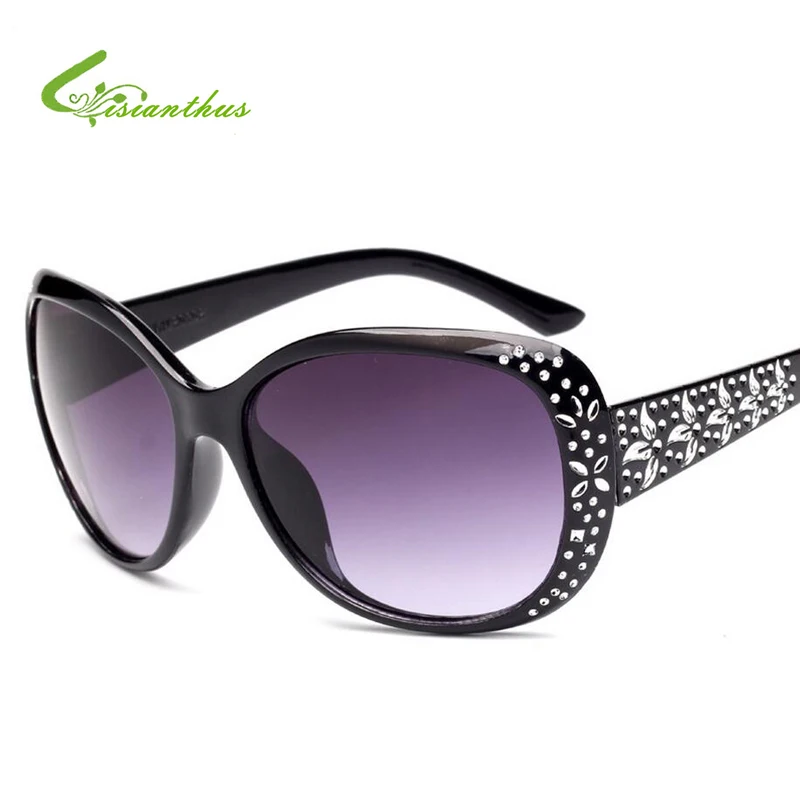 

Elegant Fashion Women Rhinestones Sunglasses Vintage Oval Glasses Famale Sun glasses Big Frame Metal Pattern High-end Sunglasses