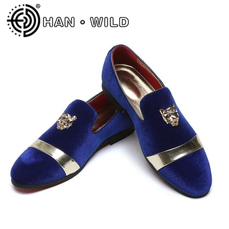 Casamento Ouro vermelho Dos Novos Mocassins Vestido Tigre Com Handmade Flats Fivela azul Homens Da Veludo Sapatos Sapata Festa De Mulher Moda Preto nYgqwOS